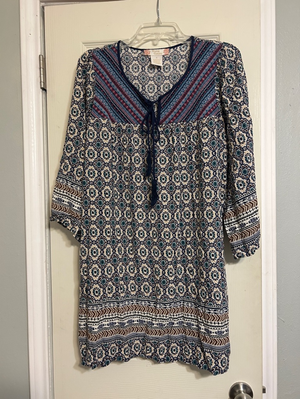 B1G1🆓Moving Sale! Flying Tomato multi print dress tie tassel